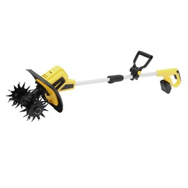 Tiller Cultivator, 20V Cordless Tiller Cultivator 8.6 Inch Tilling Width, Battery Powered Garden Cultivator Portable Cordless Tilling Machine with 2AH Battery and Charger Included