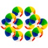 12" Rainbow Colored Party Pack Inflatable Beach Balls - Beach