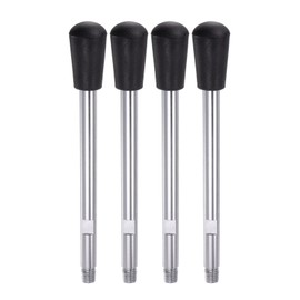 HARFINGTON 4pcs Clamping Handles M12 Thread 210mm (8.3") Length Chrome Plated Revolving Crank Handle Grip Handwheel Screw Stem for Lathe Machine