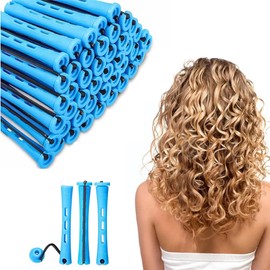 WeddHuis Pack of 50 Small Perm Rollers, Perm Set Complete Curlers Small, Hair Rollers for Women, Curlers Short Hair for Natural Hair, Styling Tool