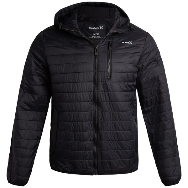Hurley Men's Jacket - Balsam Lightweight Packable Puffer Coat -