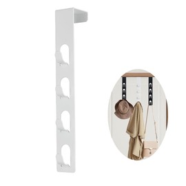 JAMEND CLXP 4 Layers Metal Hats Hanger, 1 PCS Strong Vertical White Coat Hook, Over Door Rack for Hanging Bags Jams Scarf Keys and More.
