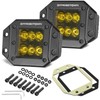 OFFROADTOWN Flush Mount Yellow LED Pods 5 Inch 120W CREE