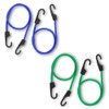 EKNA 4 Rubber Tensioners with Hooks, Luggage Tensioner Set for
