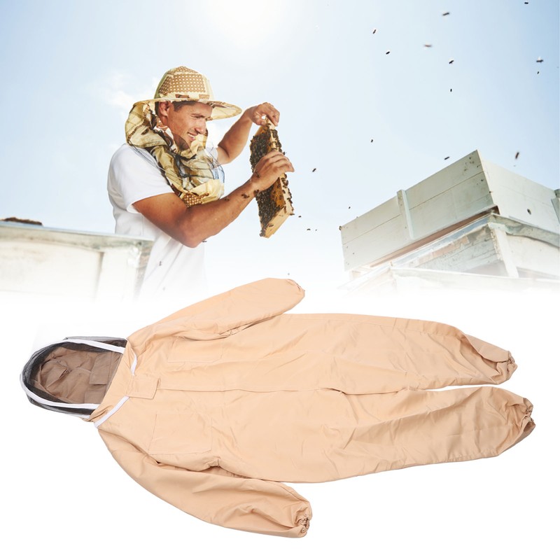 Beekeeping Suit Canvas Full Body Beekeeper Outfit Protective Clothing with