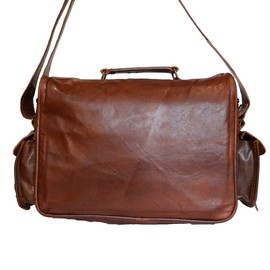 Madosh, Camera Bag Men's Shoulder Bag Genuine Brown Leather DSLR SLR Lens Protector Crossbody Vintage Bags, brown