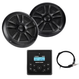 Marine Stereo Bluetooth Radio Player with 2 x 6.5 Speaker Black