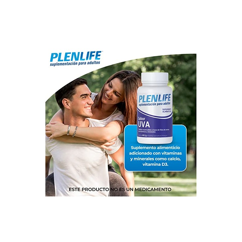 Plenlife Complejo Multivitaminas Tabletas Masticables Suplemento Alimenticio Vitaminas Minerales Sabor