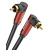 SOUNDFAM Dual 90 Degree RCA Cable Right Angle Subwoofer Cable