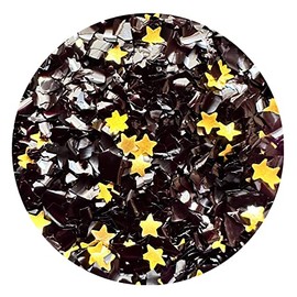 EDIBLE GLITTER Pick Up your COLOR 1/4 oz. flakes, stars, for cakes,for cupcakes, for cookies By Oh Sweet Art (Lovely Black)