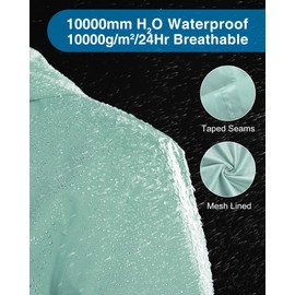 33,000ft Packable Rain Jacket Women Lightweight Waterproof Raincoat with Hood Cycling Bike Jacket Windbreaker