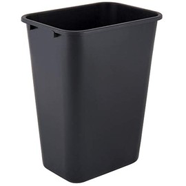 PRO&Family 41 Qt. / 10 Gallon / 38 Liters Black Rectangular Wastebasket. Trash Bin Kitchen Trash Can Recycling Bins Plastic Bin Garbage Can.