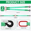 Maasechs 2 Pack Lifting Slings Straps with Hooks Web Slings