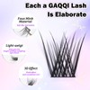 GAQQI Lash Clusters, Eyelash Clusters 120PCS D Curl Individual Lashes,