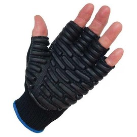 MOLLIFII Anti-Vibration Gloves, Half, L, PR, Mfr: VI4747-A