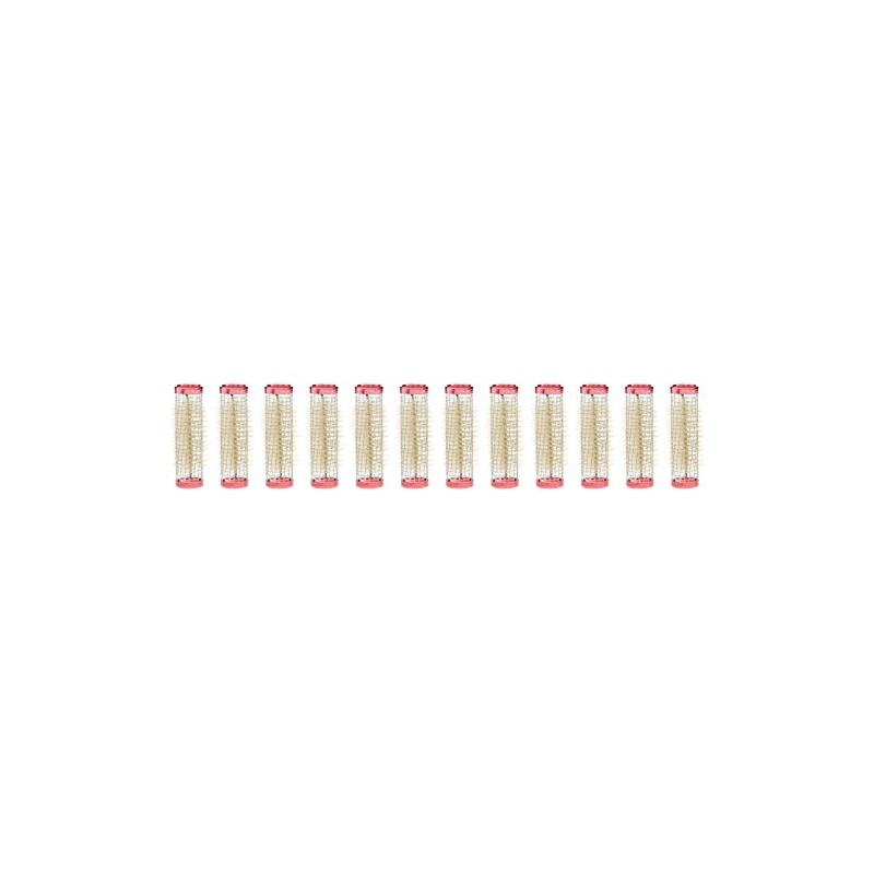 Efalock Professional Metal Rollers Long 18 mm Red Pack of
