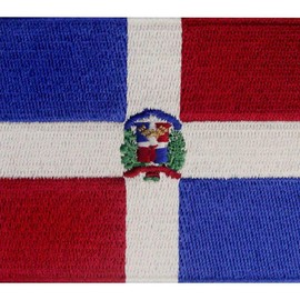 Dominican Republic Flag Embroidered Patch Caribbean Iron On Sew On National Emblem
