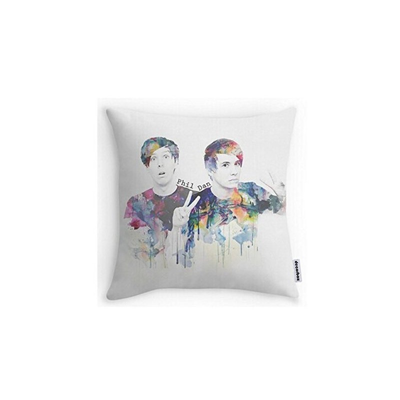 Phil Lester and Dan Howell Pillowcases Custom 18"x18" Two Sides