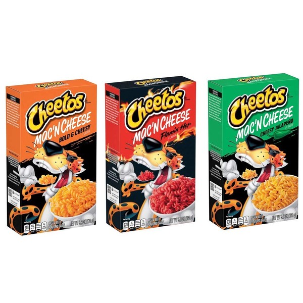Cheetos Mac'n Cheese - 3 Pack Bundle - Cheesy Jalapeno Flavor 5.7 oz Box, Flamin Hot flavor 5.9 Oz box, and Bold & Cheesy Flavor 5.9 oz Box,