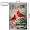 Winter Cardinal Bird Garden Flag 12x18 Double Sided Christmas Banners