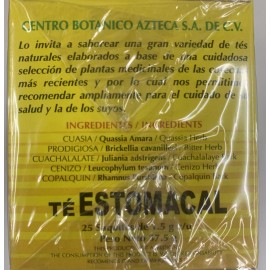 Azteca Te estomacal 50 tea bags cuasia prodigiosa cuachalalate copalquin cenizo