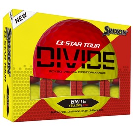 Srixon Q-Star Tour Divide Golf Balls, Red/Yellow