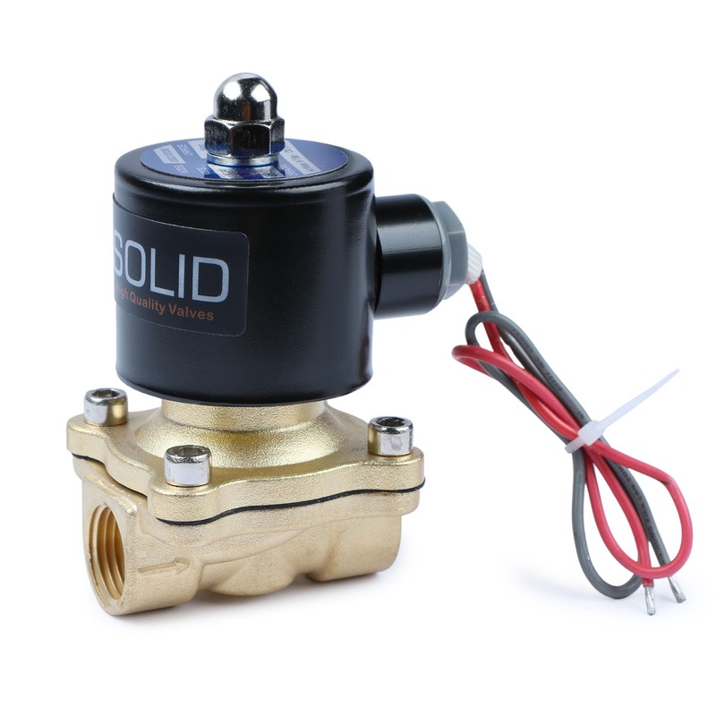 U.S. Solid 1/2" Brass Electric Solenoid Valve 24VAC Air Non-potable