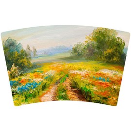 Mugzie 16 Ounce Stainless Steel Cocktail Shaker - Martini Shaker with Wetsuit Cover - Path through Flowers