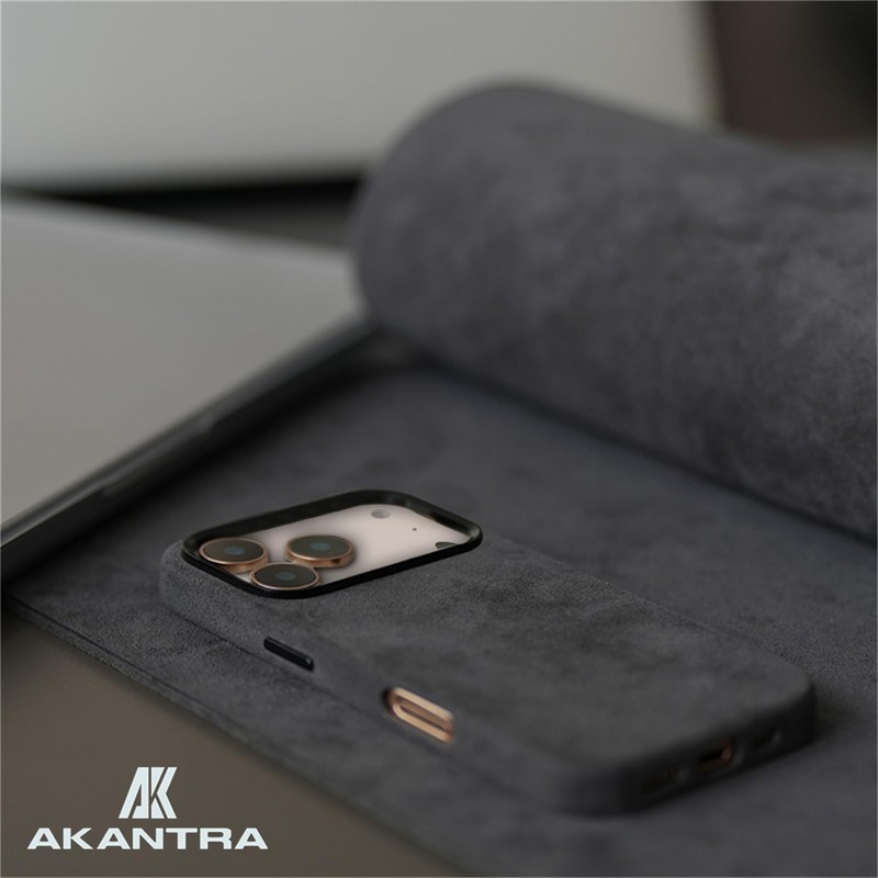 AKANTRA Italy Alcantara Case for iPhone17 Series,Handmade Fully-Wrapped Synthetic Suede