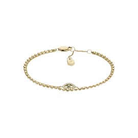 Fossil JF04794710 Women's Sutton Gold Stainless Steel Bracelet, One Size, Stainless Steel, No Gemstone, Stainless Steel, No Gemstone