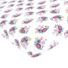 Hudson Baby Unisex Baby Cotton Fitted Crib Sheet, Blush Navy