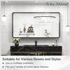 TokeShimi 20 x 30 Inch Silver Bathroom Wall Mirror Vanity
