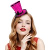 Bniksok Fuchsia Mini Top Hat on Headband Sequin