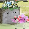 4 Pack Headstone Flower Saddle 12 Inch Grave Saddles for
