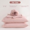JSD Dusty Pink Full Sheet Set with Side Pocket Corner