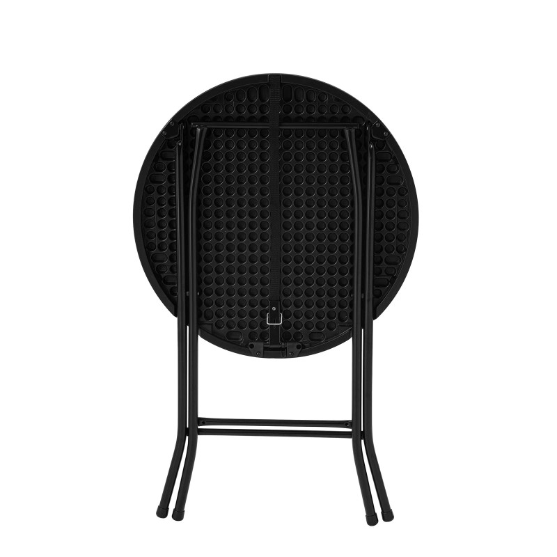 Mainstays 24 inch Round Folding Bistro Table, Black,7.28 lb