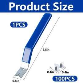 Nkiy Quen Glazier Point Driver Tool,Glazing Point Driver with 200 Push Points,Glazier Push Points Setting Tool for Frames Cross Stitch Glass Installation