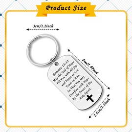 Jielahua 12PCS Bible Verse Gifts Keychain Christian Present Spiritual Gifts for Women Bible Verse Keyring Inspirational Present for Friends Women Men Keychain Easter Birthday