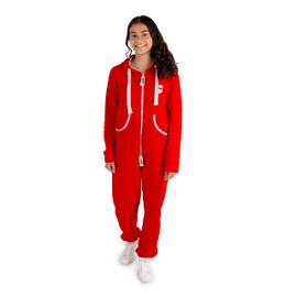Gennadi Hoppe Children's Jumpsuit Jumpsuit Relaxpiece Tracksuit Girls Suit Boys, Red