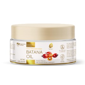 BATANA PURA 100% Raw Cold-Pressed Batana Oil, Potent Natural Hair Growth and Skin Healing Oil, Organic and Regenerative Certified, 3.5 oz/ 100 g (100g/ 3.5 fl oz, Coffee)