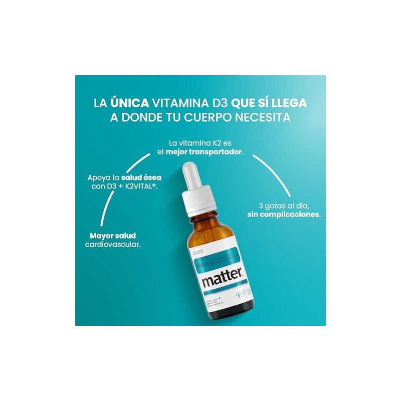 Matter Desol Suplemento Gotas Vitamina Colecalciferol Menaquinona K2vital Apoyo Óseo