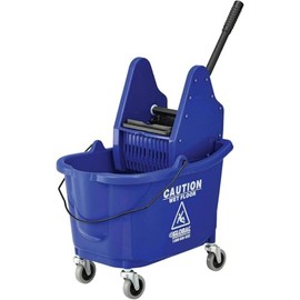 DFRE Mop Bucket and Wringer Combo with Down Press, Blue Cleaning Supplies Bucket with Wringer Set Mops for Floor Cleaning Home Office Spin mop Floor Cleaner Mop Bucket Household Items Kitchen se