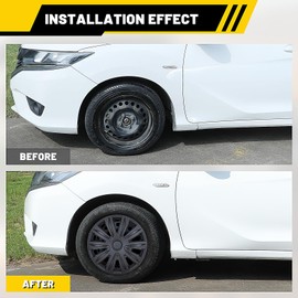 AUTOFREE 15 inch Hubcaps Wheel Covers, ABS Black Matte Wheel Rim Covers Clip On Auto Tire Sturdy Guards Replacement Set of 4, Universal for Most Cars Nissan Toyota Acura Chevy Mazda VW