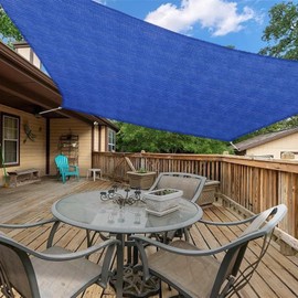 INFRANGE Sun Shade Sails Canopy Rectangle Sun Shade Cover for Outdoor Activities Garden Patio Deck Balcony (Blue)