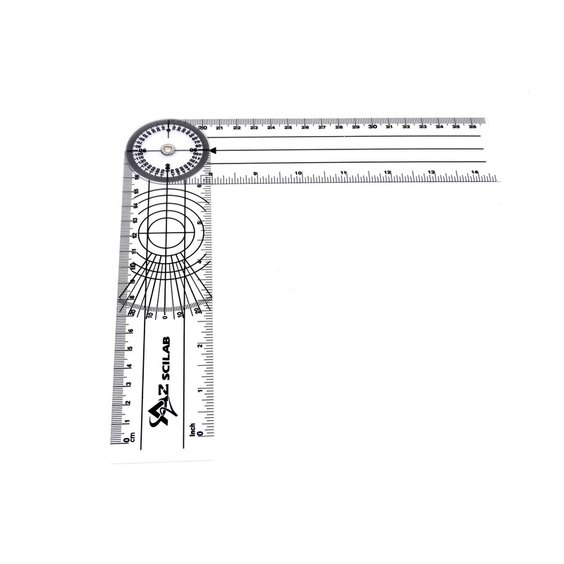 A2ZSCILAB Plastic 8" Spinal Goniometer 360 Degree ISOM Physical Therapy