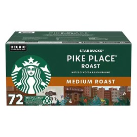 Starbucks Medium Roast K-Cup Coffee Pods, Pike Place, 72 ct. FREE SHIPPING