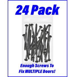 Oil Rubbed Bronze Wood Screws 9 X 3 Inch – Extra Long Steel Door Hinge Screws - Door Security Screws - 24 Pack