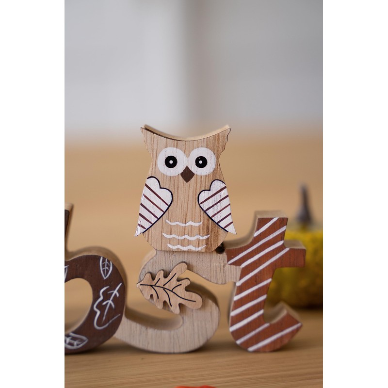 HEITMANN DECO - Wooden Lettering Autumn, Brown/Natural, Approx. 28 cm