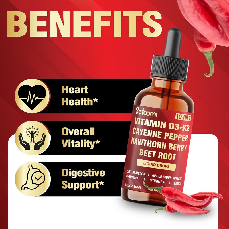 2Packs of 30ml - Cayenne Pepper Liquid Drops with Vitamin