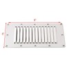 Amarine Made Stainless Steel Stamped Louvered Vent Rectangular Marine Vent